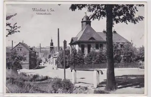 98197 Ak Werdau in Sachsen Schützenstrasse 1952