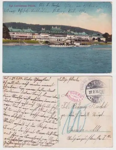 98954 Feldpost Ak Kgl Lustschloss Pillnitz 1915