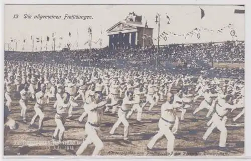 95401 Ak XII. Deutsches Turnfest Leipzig - Die allgemeine Freiübung 13.07.1913