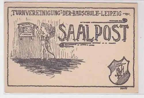 94232 Ak Leipzig Turnvereinigung der Bauschule, Saalpost um 1930