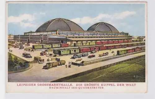 86535 AK Leipziger Grossmarkthalle - Die grösste Kuppel der Welt um 1920