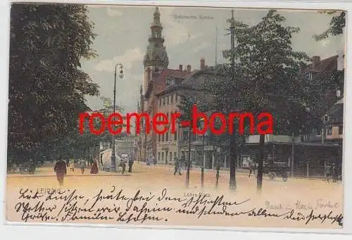 81655 Ak Leipzig Löhrsplatz reformierte Kirche 1902