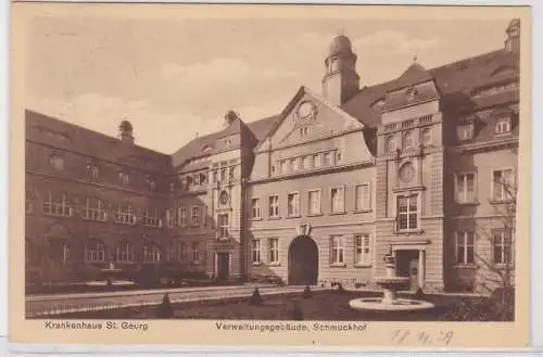 81789 Ak Leipzig Krankenhaus St. Georg Verwaltungsgebäude Schmuckhof 1929