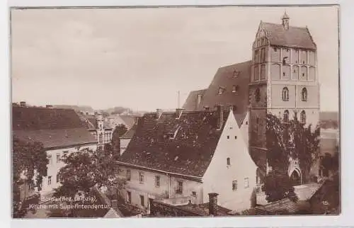 82088 Foto Ak Borna (bez, Leipzig) Kirche mit Superintendentur 1901