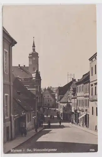 74278 Ak Wurzen in Sachsen Wenceslaigasse um 1930