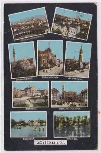 94101 Mehrbild Ak Zittau in Sachsen Sehenswürdigkeiten 1921