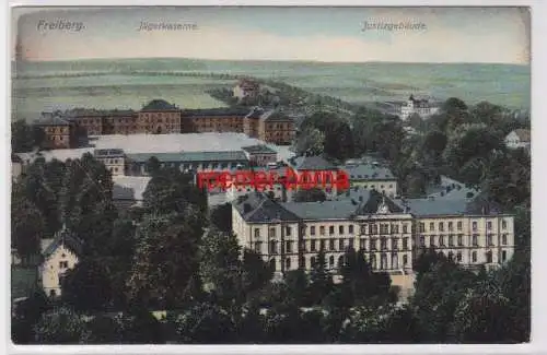 85564 Ak Freiberg Jägerkaserne und Justizgebäude um 1910