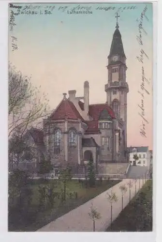 84650 Ak Zwickau in Sachsen Lutherkirche 1914