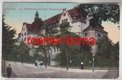 81084 Ak Chemnitz von Zimmermannsches Sanatorium 1915