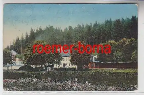 73781 Ak Rautenkranz i.V. Gasthof und Pension Fischerhütte 1914