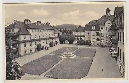 63526 Ak Coswig Bezirk Dresden Wettinstift Innenhof mit Spitzberg 1942