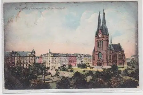 68368 Ak Chemnitz Könerplatz mit Körnerdenkmal 1910