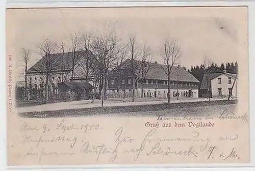 62905 Ak Gruß aus dem Vogtlande Tannenhaus bei Schöneck 1900