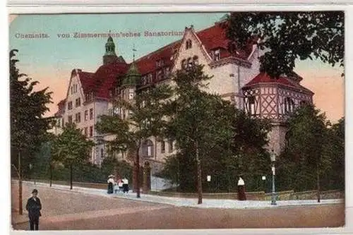 58496 Ak Chemnitz von Zimmermann´sches Sanatorium 1912