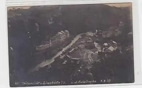 37628 Foto Ak Glashütte Unwetterkatastrophe 1927