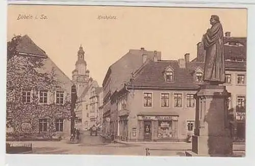 37230 Feldpost Ak Döbeln in Sachsen Kirchplatz um 1915