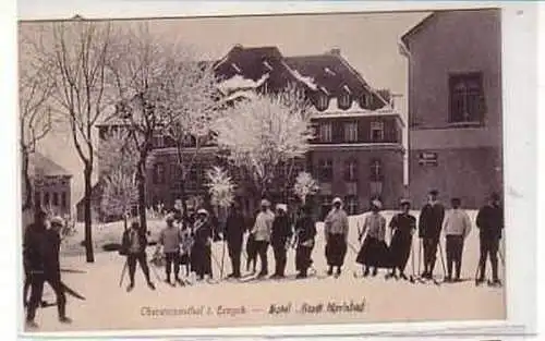 38684 Ak Oberwiesenthal Hotel "Stadt Karlsbad" 1924