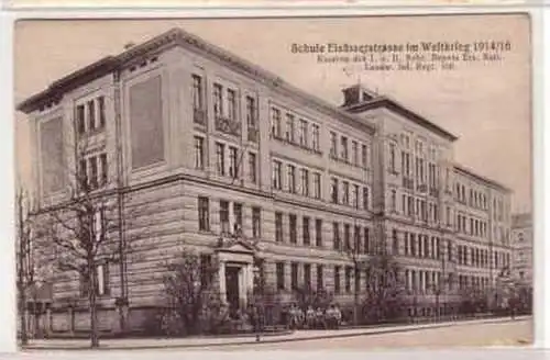 35380 Feldpost Ak Leipzig Schule Elsässerstrasse 1916