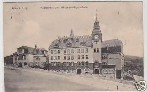 34649 Ak Aue Real- und Mädchenbürgerschule um 1920