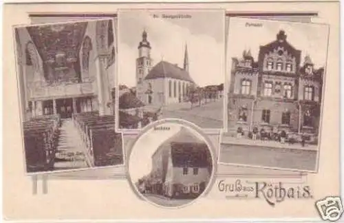 23923 Mehrbild-Ak Gruß aus Rötha Post usw. 1919