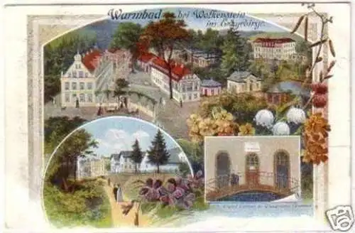 20345 Litho Warmbad bei Wolkenstein im Erzgebirge 1912