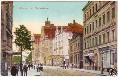 20343 Ak Chemnitz Volkshaus 1915