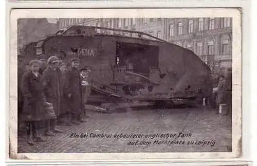 18/8 Ak Leipzig erbeuteter englischer Tank um 1915