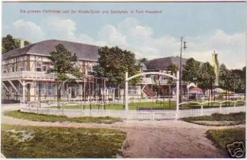 17202 Ak Spiel- und Sportplatz in Park Meusdorf um 1910