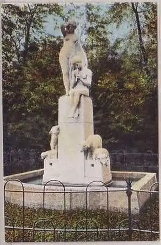 19/11 Ak Leipzig Schäferbrunnen um 1910