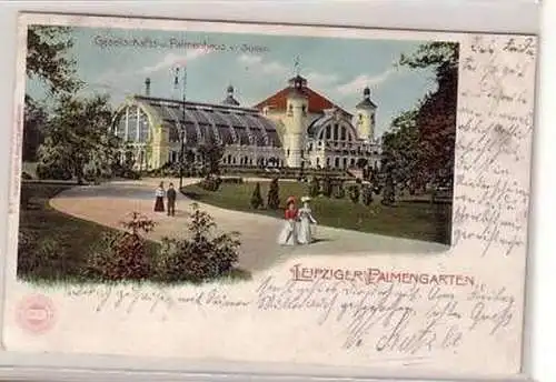 17/23 Ak Leipzig Palmengarten Gesellschaftshaus 1899