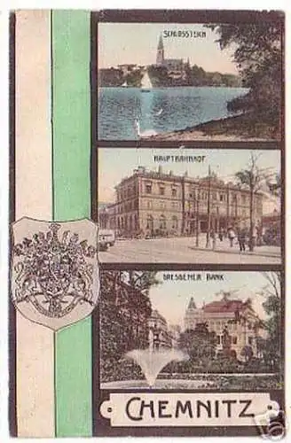 17186 Mehrbild Ak Chemnitz Hauptbahnhof usw. 1907