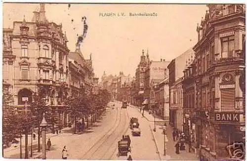 16366 Ak Plauen im Vogtland Bahnhofstraße 1912