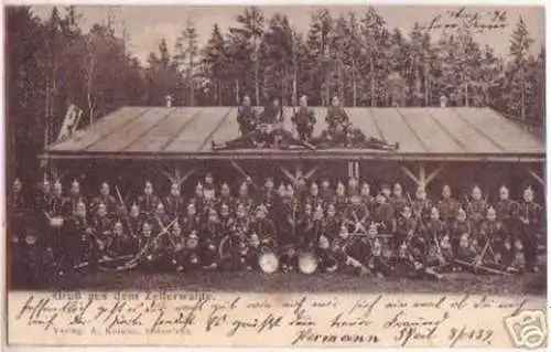 16676 Militär Ak Gruß aus dem Zellerwalde 1905