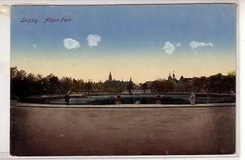 17/74 Ak Leipzig Albert Park Totalansicht um 1910