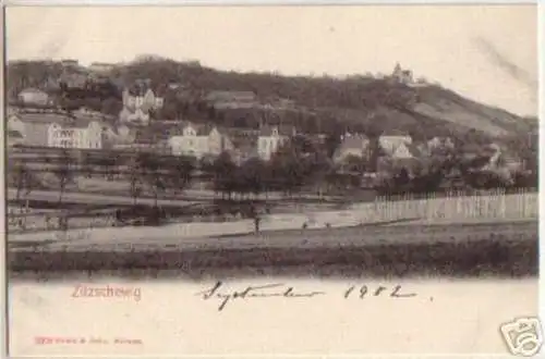13873 Ak Zitzschwig in Sachsen Totalansicht 1902