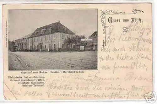 09965 Ak Gruß aus Dölitz Gasthof zum Reiter 1900