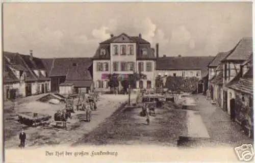 03744 Ak Leipzig der Hof der großen Funckenburg 1907