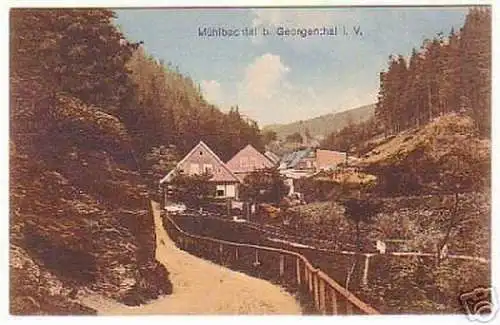 04574 Ak Mühlbachtal bei Georgenthal in Vogtland 1915