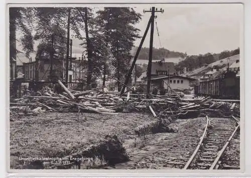 88996 Ak Unwetterkatastrophe in Erla bei Schwarzenberg 6. Juli 1931