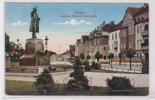 89118 Ak Torgau Denkmal Friedrich des Großen 1918