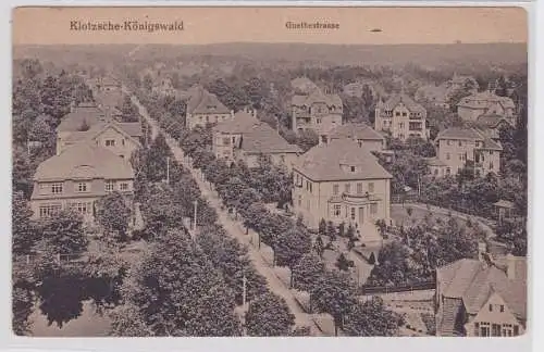 89981 Ak Klotzsche Königswald Goethestrasse um 1930