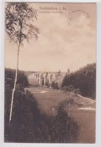 87727 Ak Frankenberg in Sachsen Lützeltal Viadukt 1906