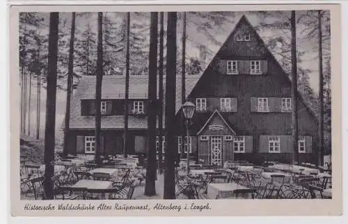 88324 Ak Altenberg im Erzgebirge Waldschänke altes Raupennest 1944