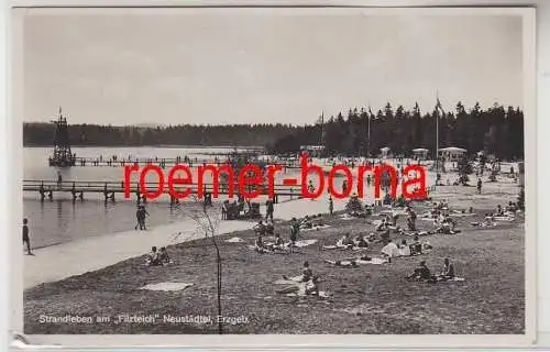 81193 Ak Neustädtel im Erzgebirge Strandleben am 'Filzteich' um 1935