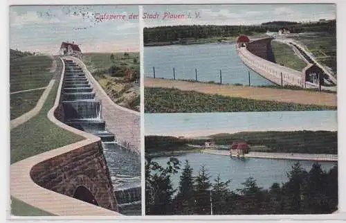 76626 Mehrbild AK Talsperre der Stadt Plauen im Vogtland 1912