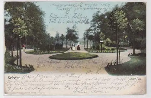 76477 Ak Zwickau Milkau Platz 1904