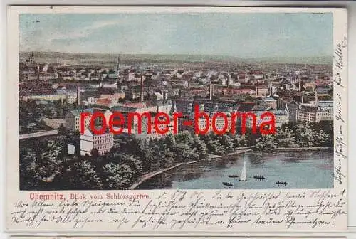 80476 Ak Chemnitz Blick vom Schlossgarten 1906