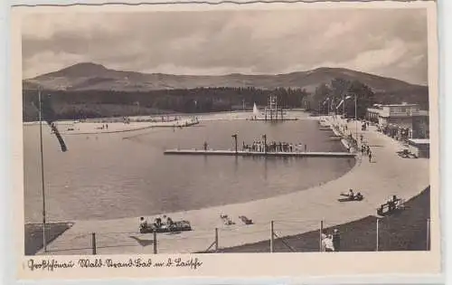 68453 Ak Großschönau Wald Strand Bad mit der Lausche um 1940