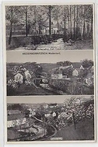 66014 Mehrbild Ak Niederbobritzsch Restauration und Niederdorf 1930