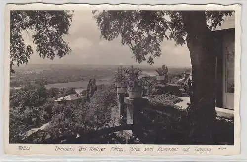 66407 Ak Dresden Bad weisser Hirsch Blick vom Luisenhof auf Dresden 1942